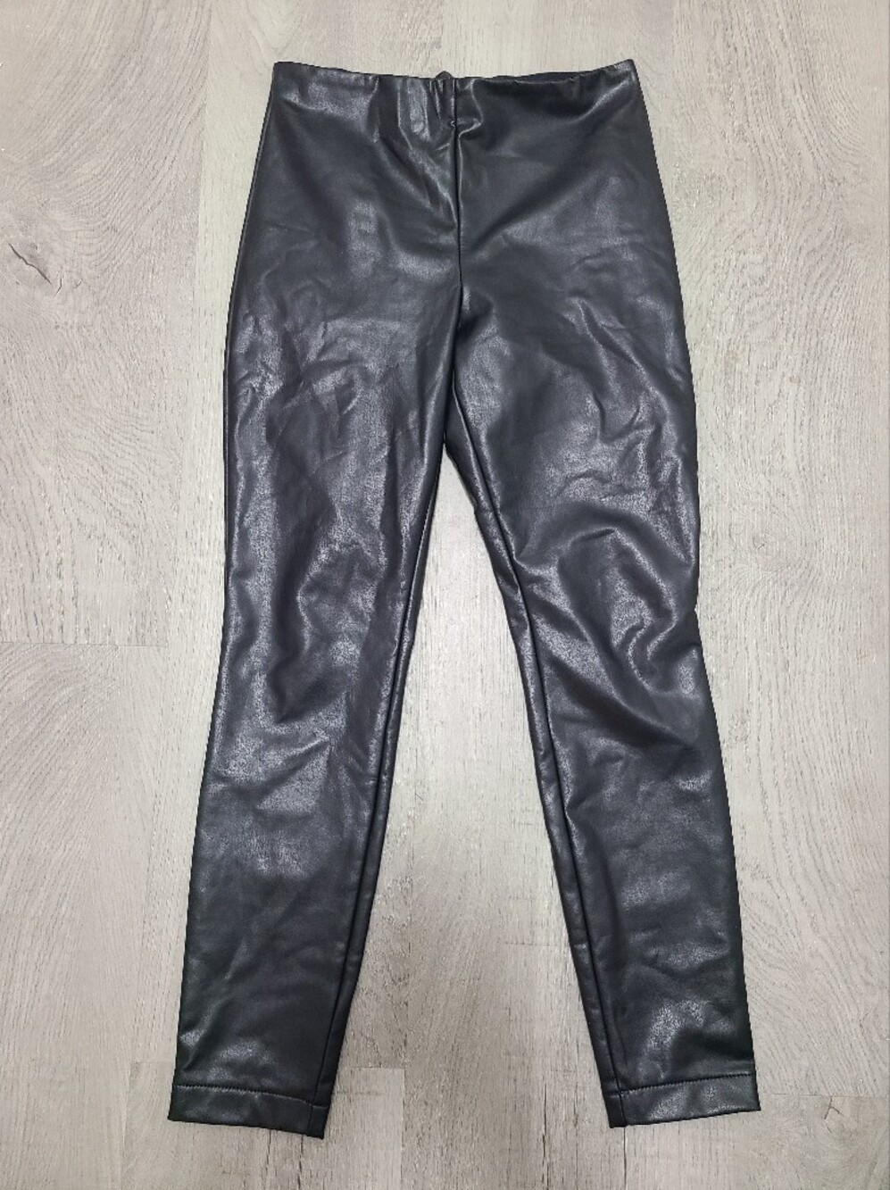 Banana republic black faux vegan leather  skinny high rise legging pants S
